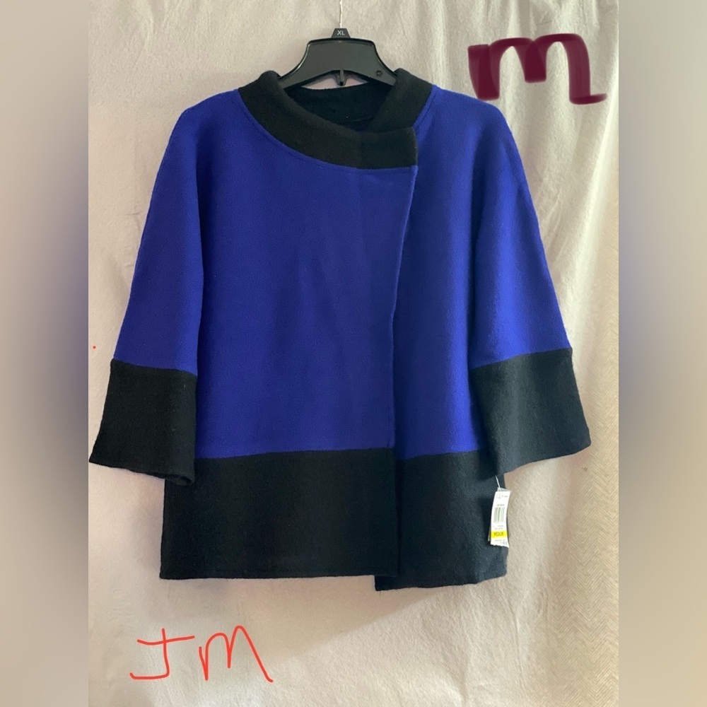 JM Collection Royal Blue and Black Jacket